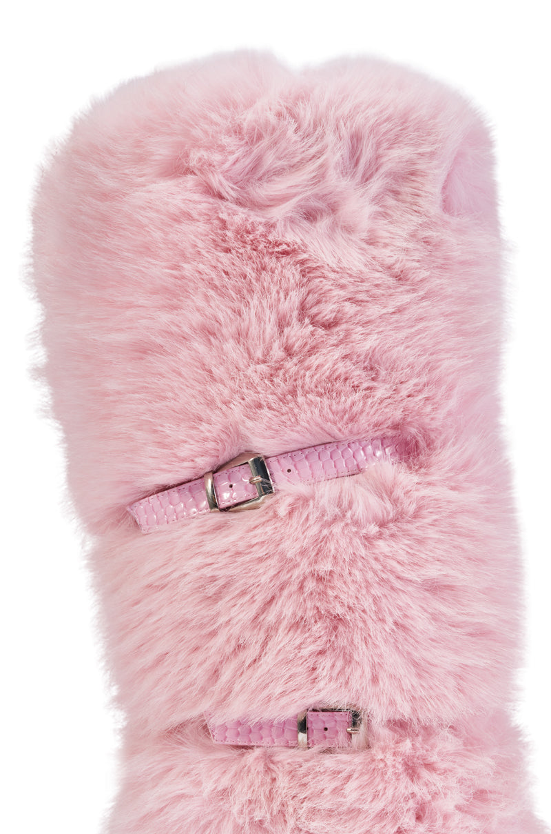 AZALEA WANG PILLOW TALK PINK WEDGE BOOT