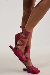 AZALEA WANG PIROUETTE WINE WEDGE PUMP
