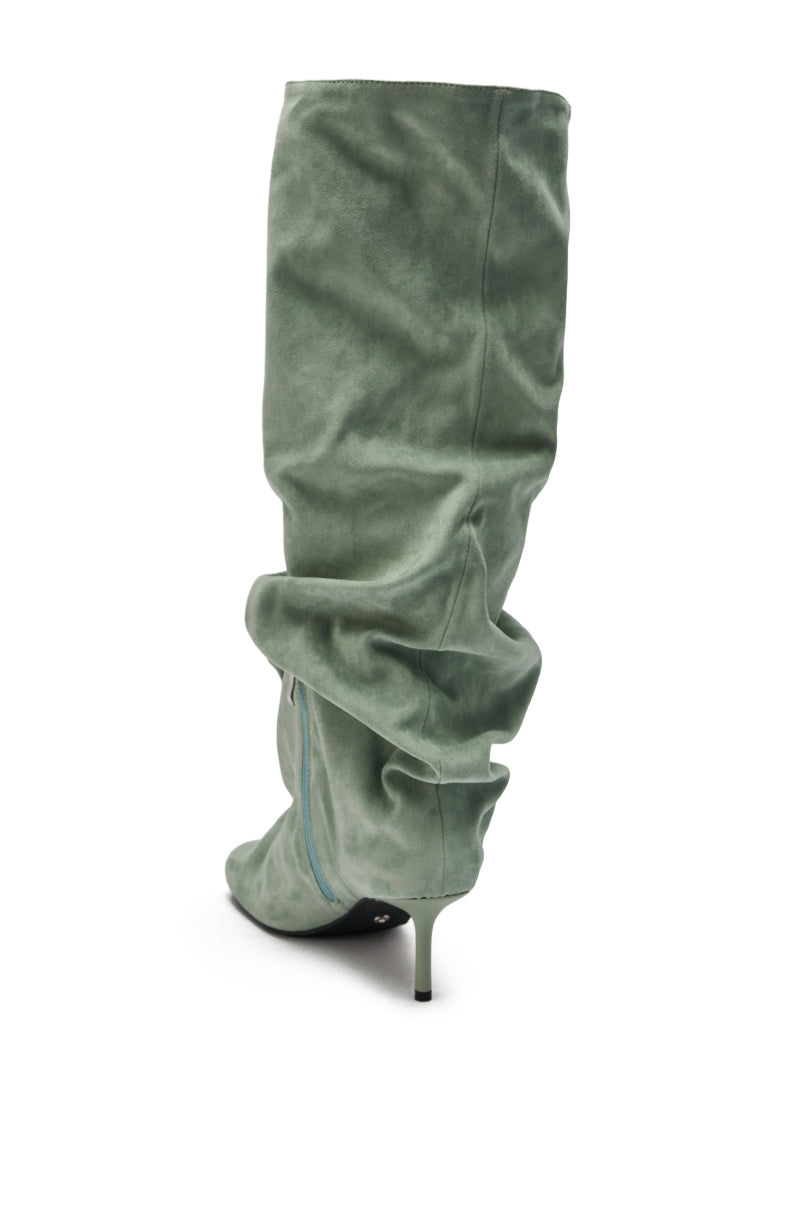 AZALEA WANG RANDALL SAGE FAUX SUEDE STILETTO BOOT