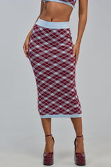 AVA ARGYLE MAXI SKIRT