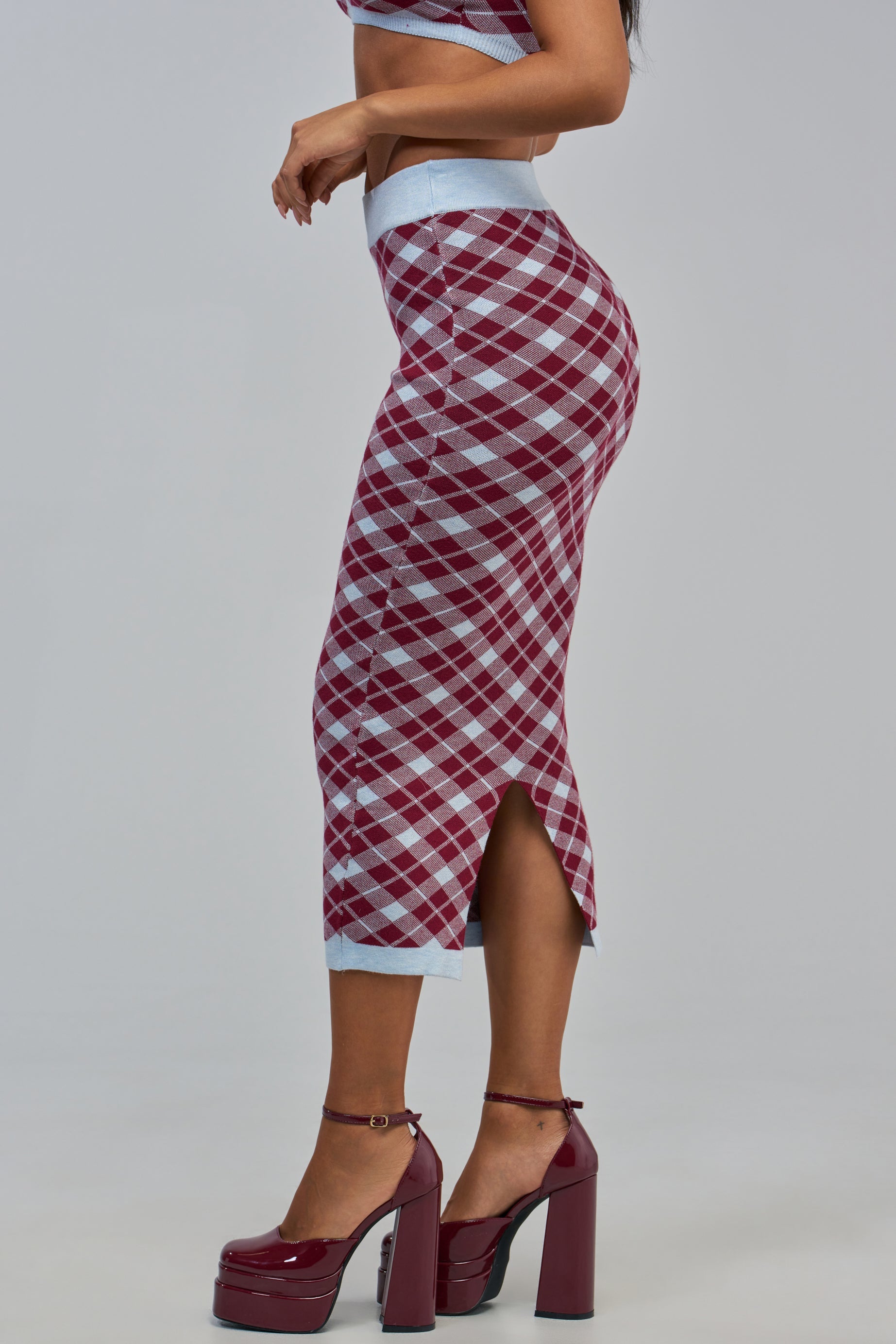 AVA ARGYLE MAXI SKIRT