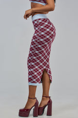 AVA ARGYLE MAXI SKIRT