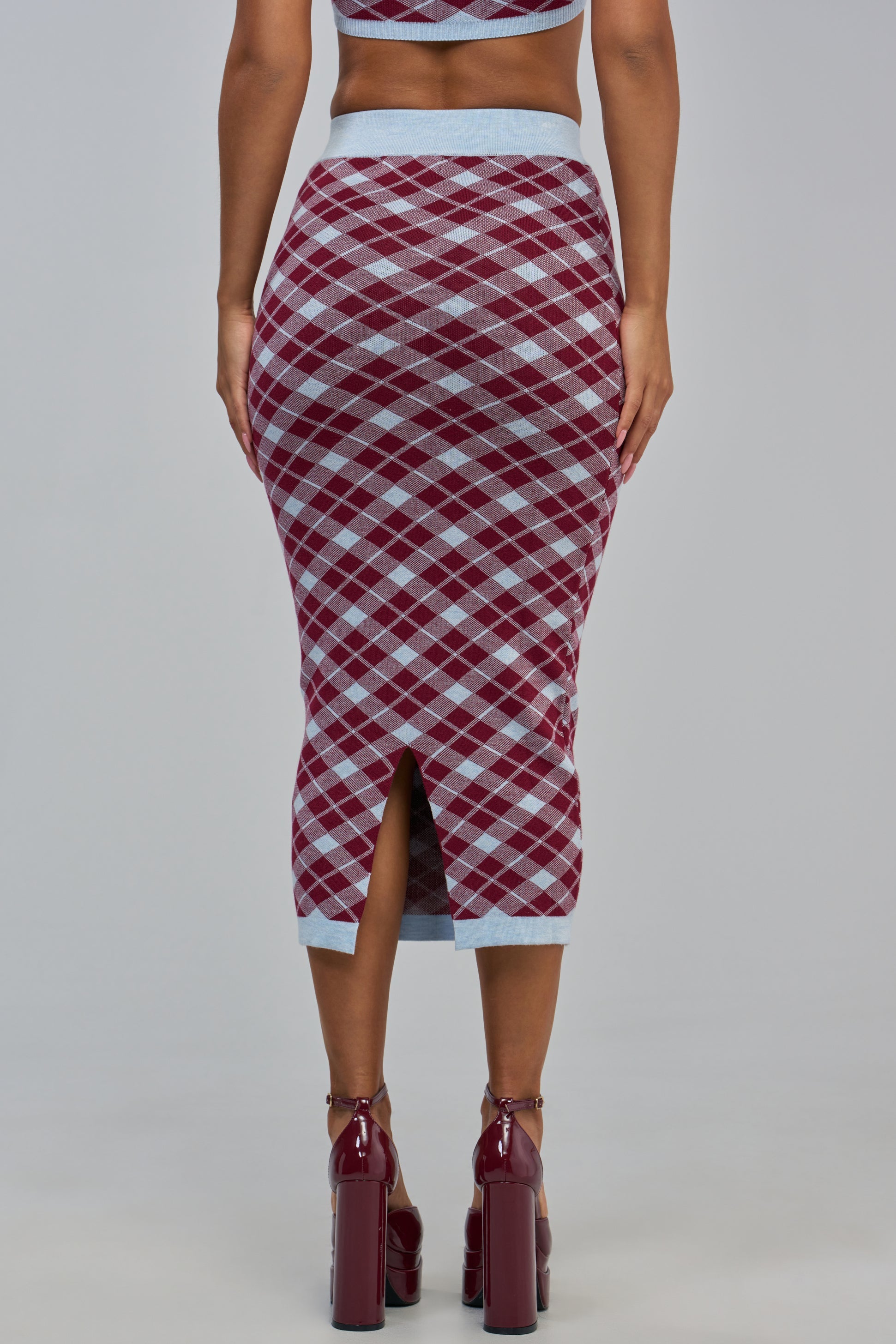 AVA ARGYLE MAXI SKIRT