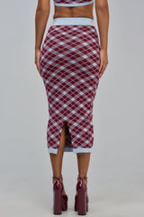 AVA ARGYLE MAXI SKIRT