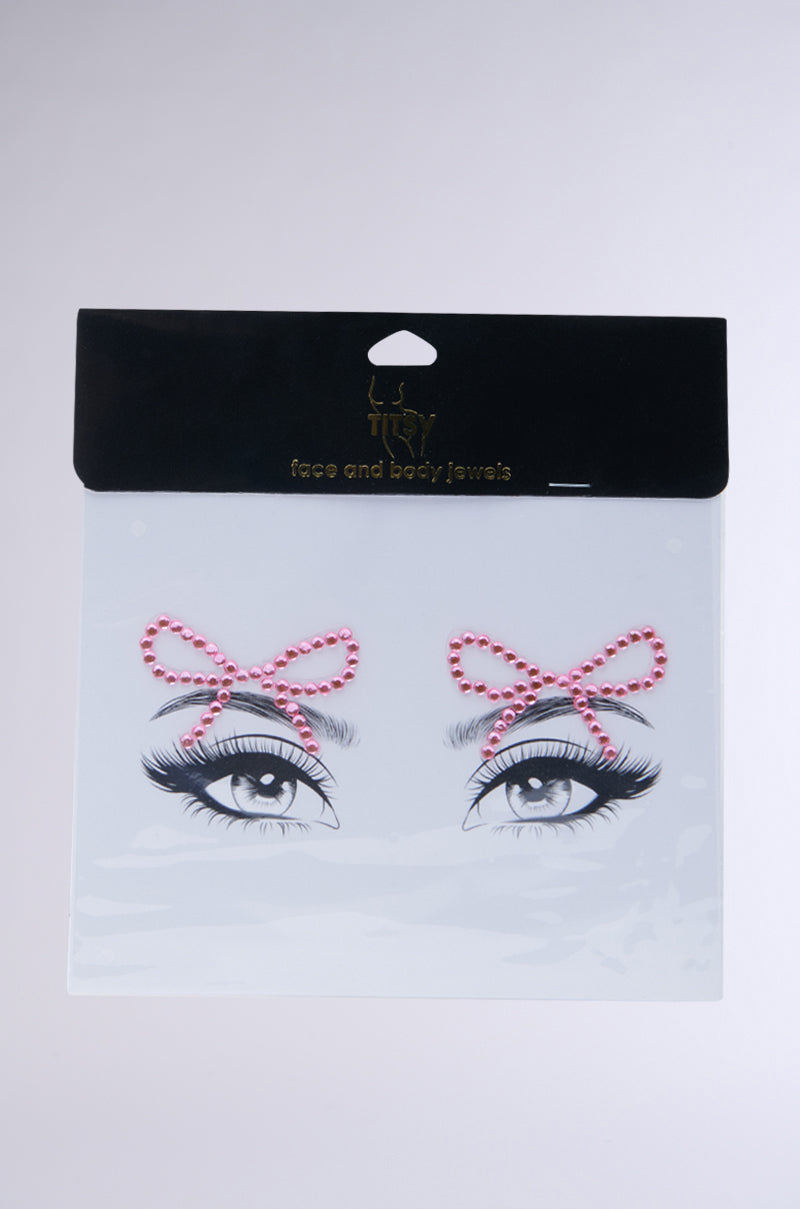 BOW BOW BLING FACE STICKERS