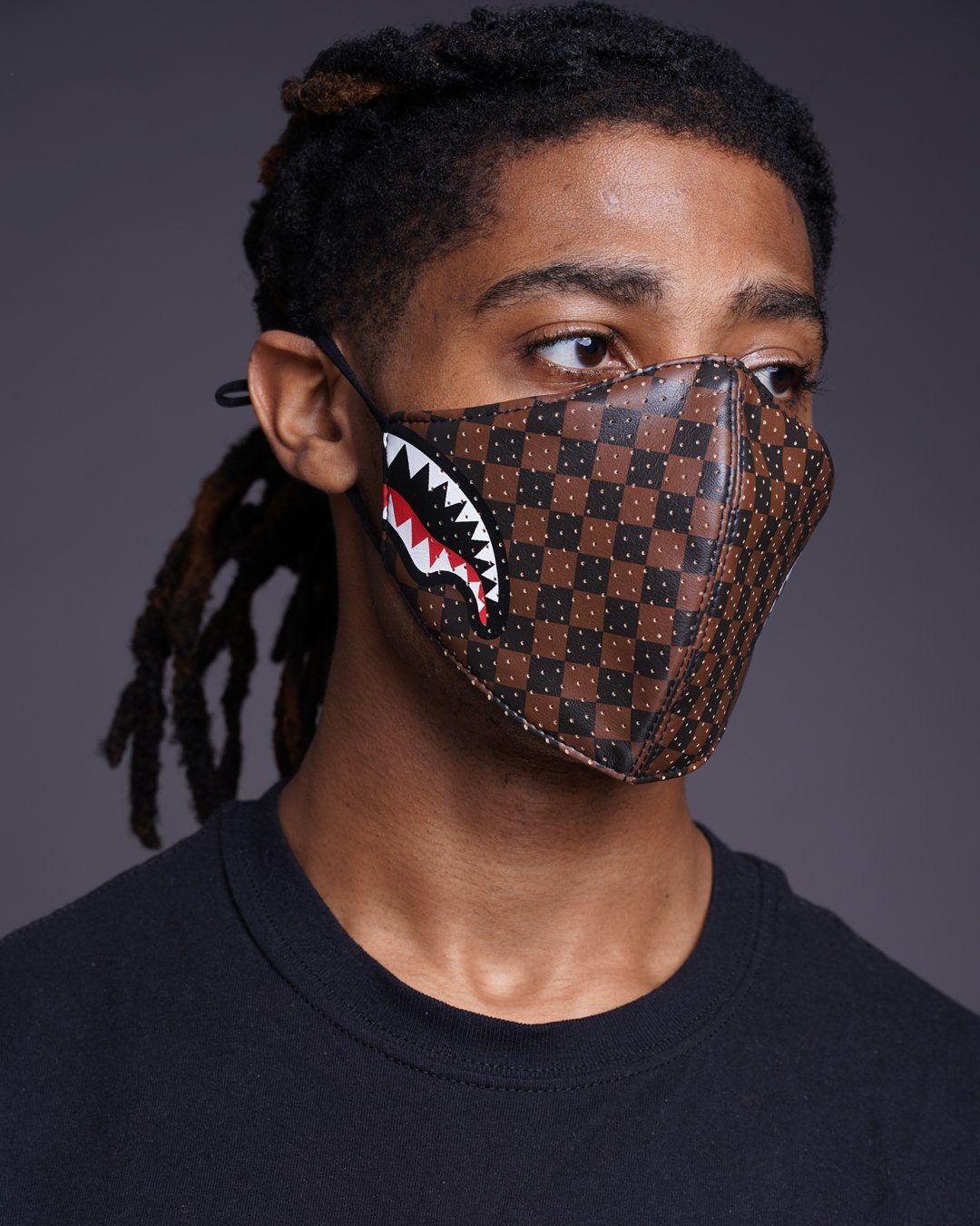 SHARKS IN PARIS VEGAN LEATHER FACE MASK