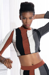ALL DAY CONTRAST TRIM TURTLENECK TEE