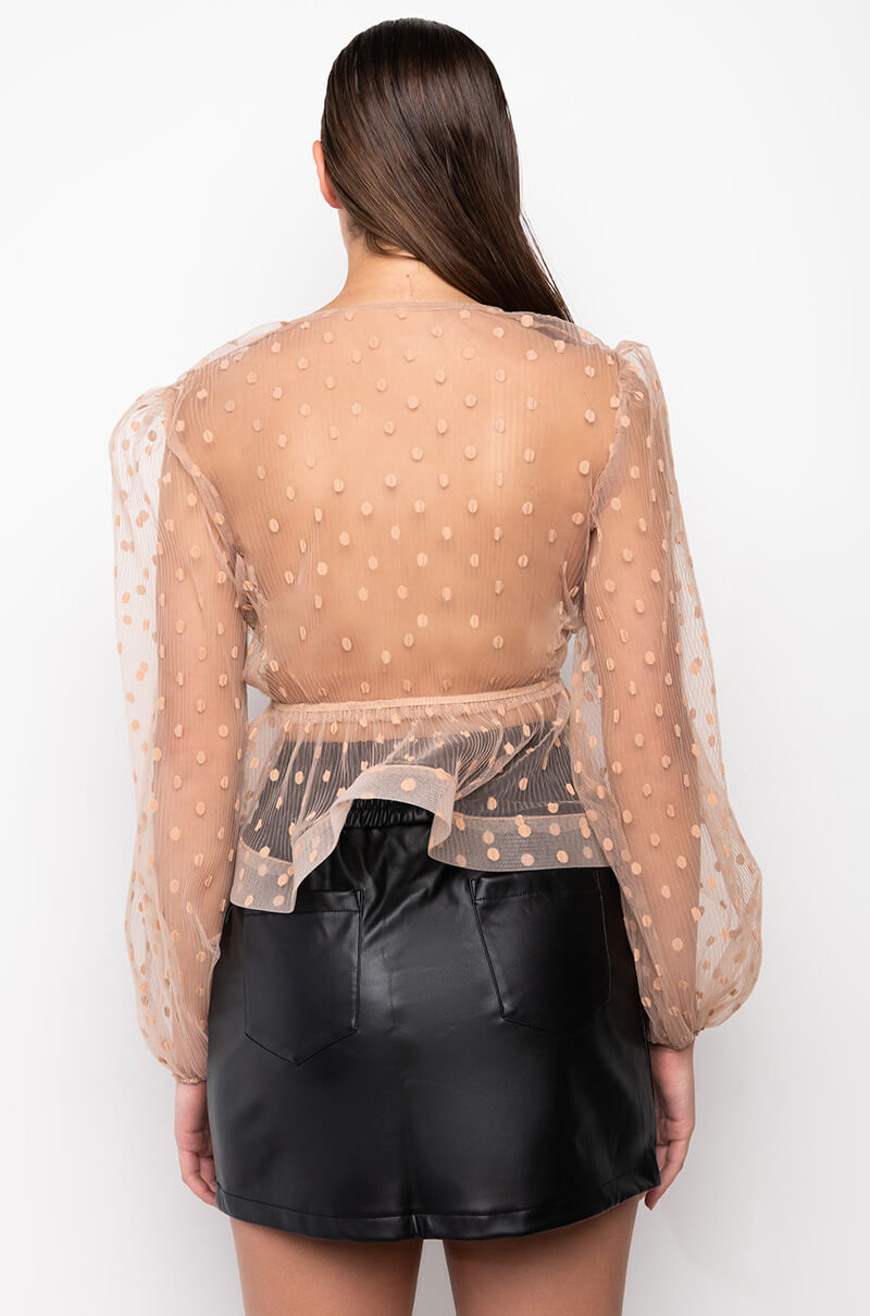 ALL OVER POLKA DOT BLOUSE