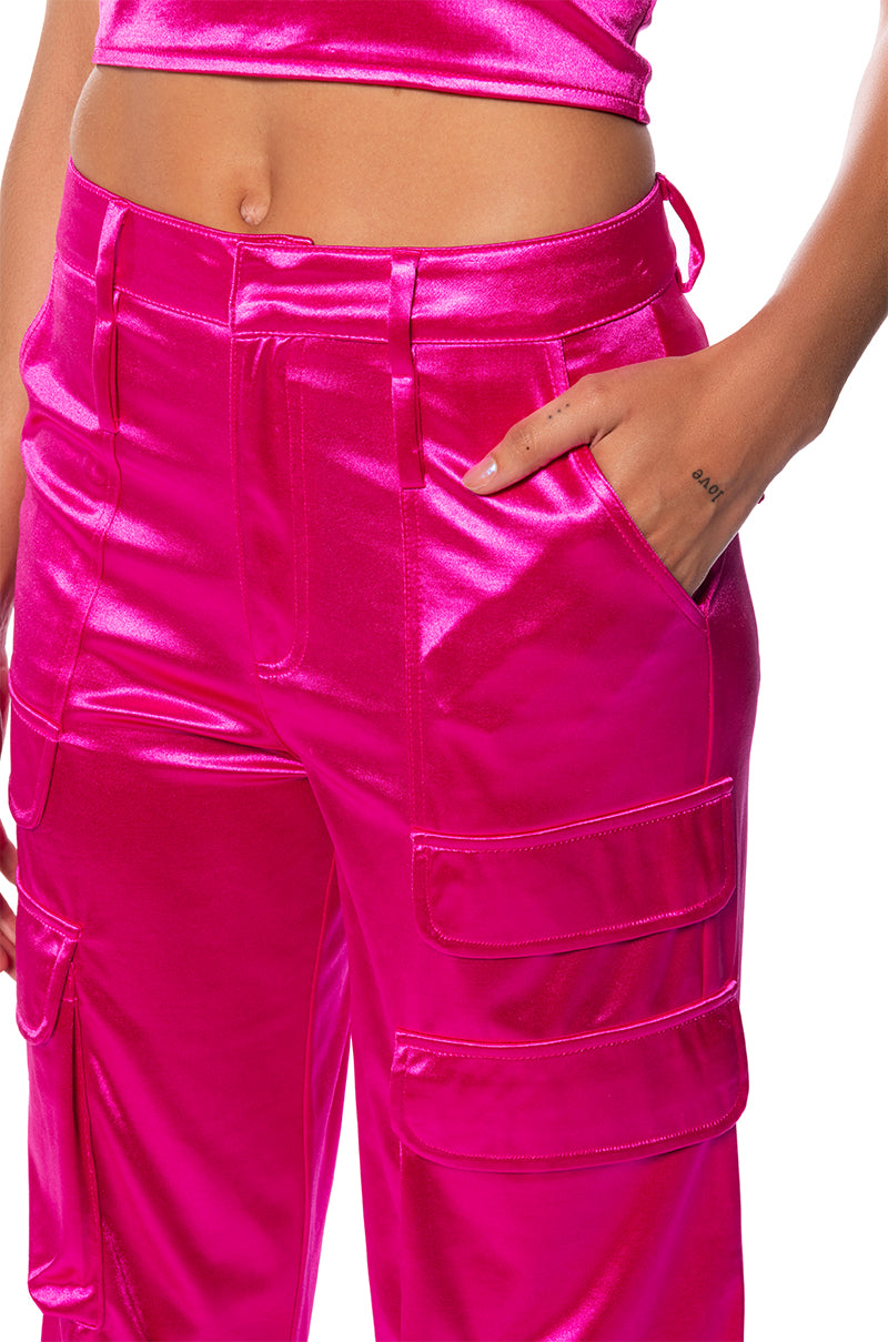 ASTRA WIDE LEG CARGO IN PINK