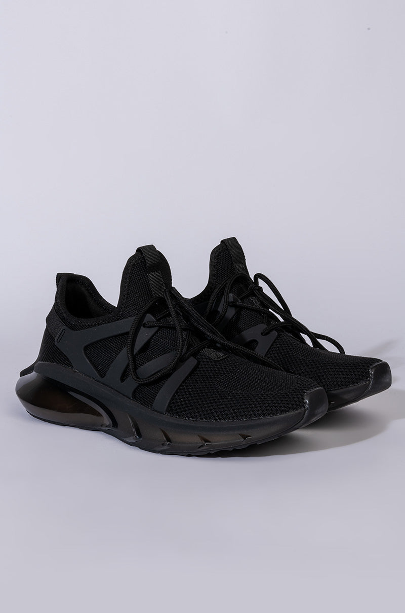 AZALEA WANG ALL EYES ON ME FLAT SNEAKER IN BLACK