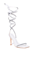 AZALEA WANG BROMLEY STRAPPY SANDAL IN WHITE
