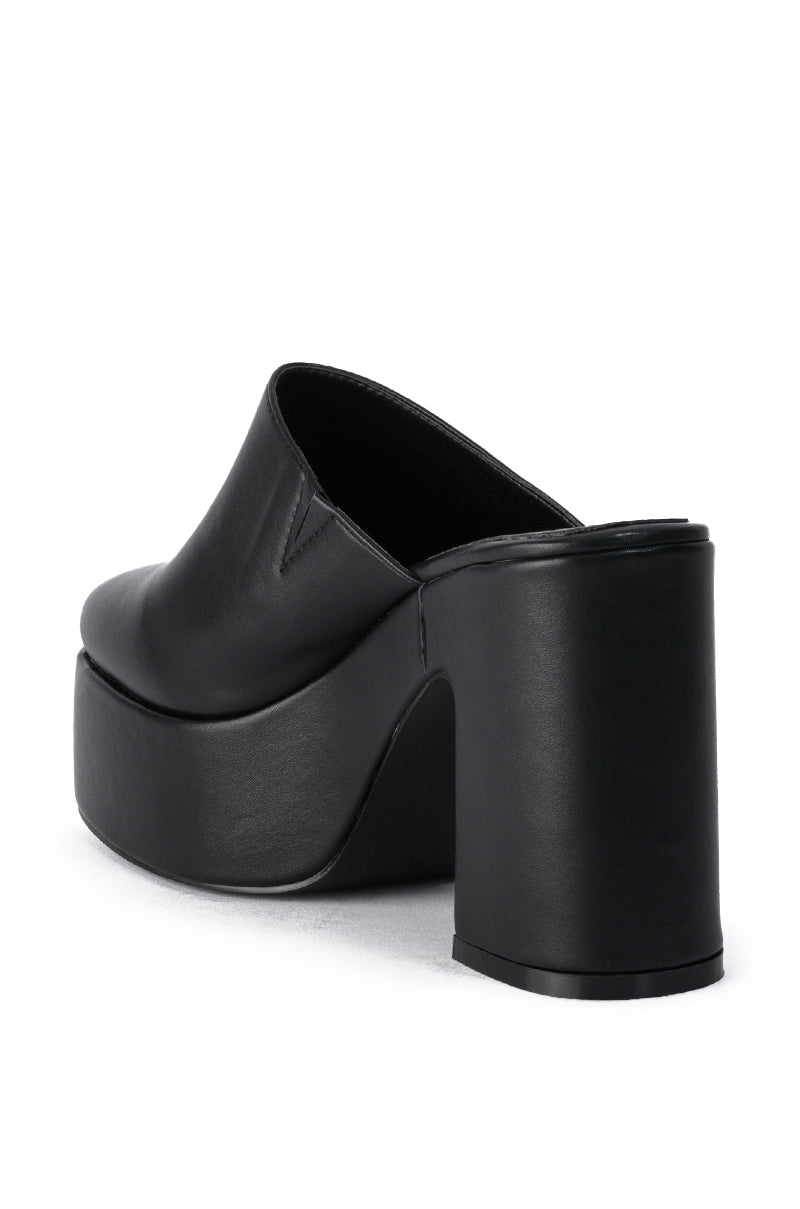 AZALEA WANG CAMBRIA BLACK CHUNKY CLOG