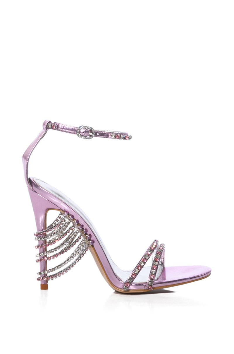 AZALEA WANG JASIME EMBELLISHED TASSEL DESIGN SANDAL IN PINK