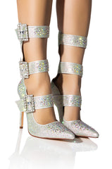 AZALEA WANG JENNA EMBELLISHED PUMP IN SILVER