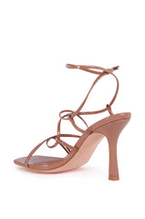 AZALEA WANG KAYLIN NUDE PATENT STRAPPY SANDAL
