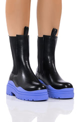 AZALEA WANG ONLY IN MY DREAMS FLATFORM BOOTIE IN PERIWINKLE