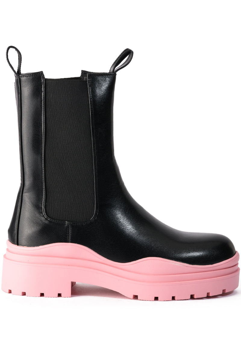 AZALEA WANG ONLY IN MY DREAMS FLATFORM BOOTIE IN PINK