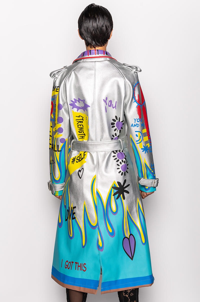 AZALEA WANG PHOENIX RISING MOTO PATCH JACKET