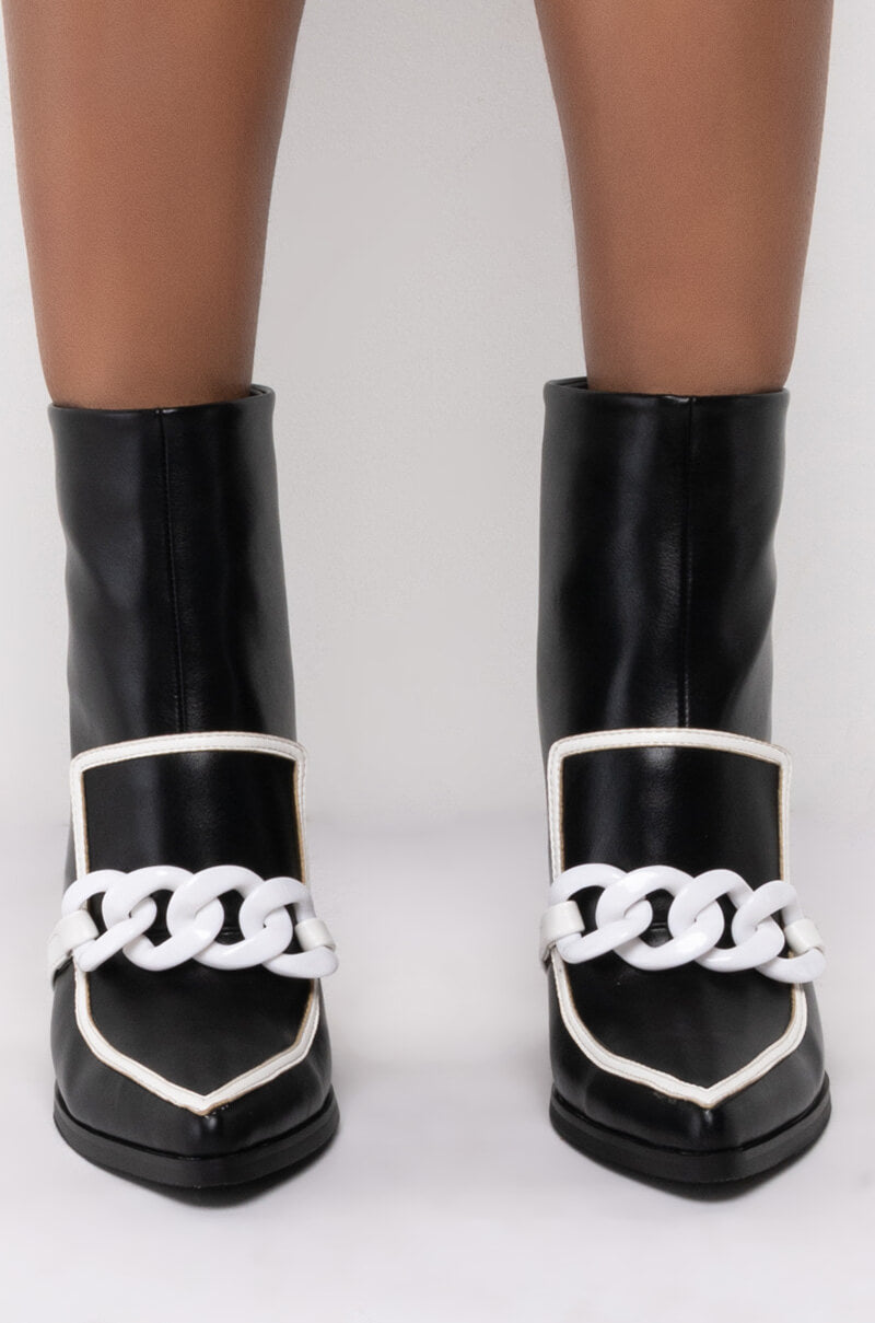 AZALEA WANG WITH OR WITHOUT YOU CHUNKY BOOTIE IN BLACK WHITE
