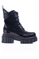 AZALEA WANG YOU'RE NEVER ALONE FLATFORM BOOTIE IN BLACK