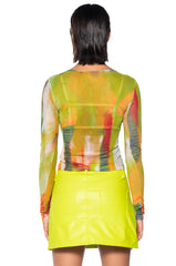 BEST INSTINCTS LONG SLEEVE MESH TOP