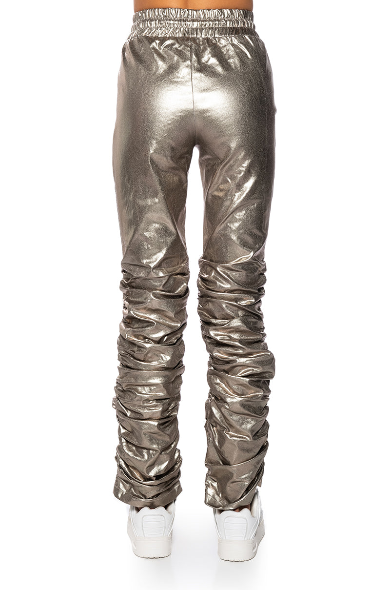 BLINDING LIGHTS PU METALLIC PANT