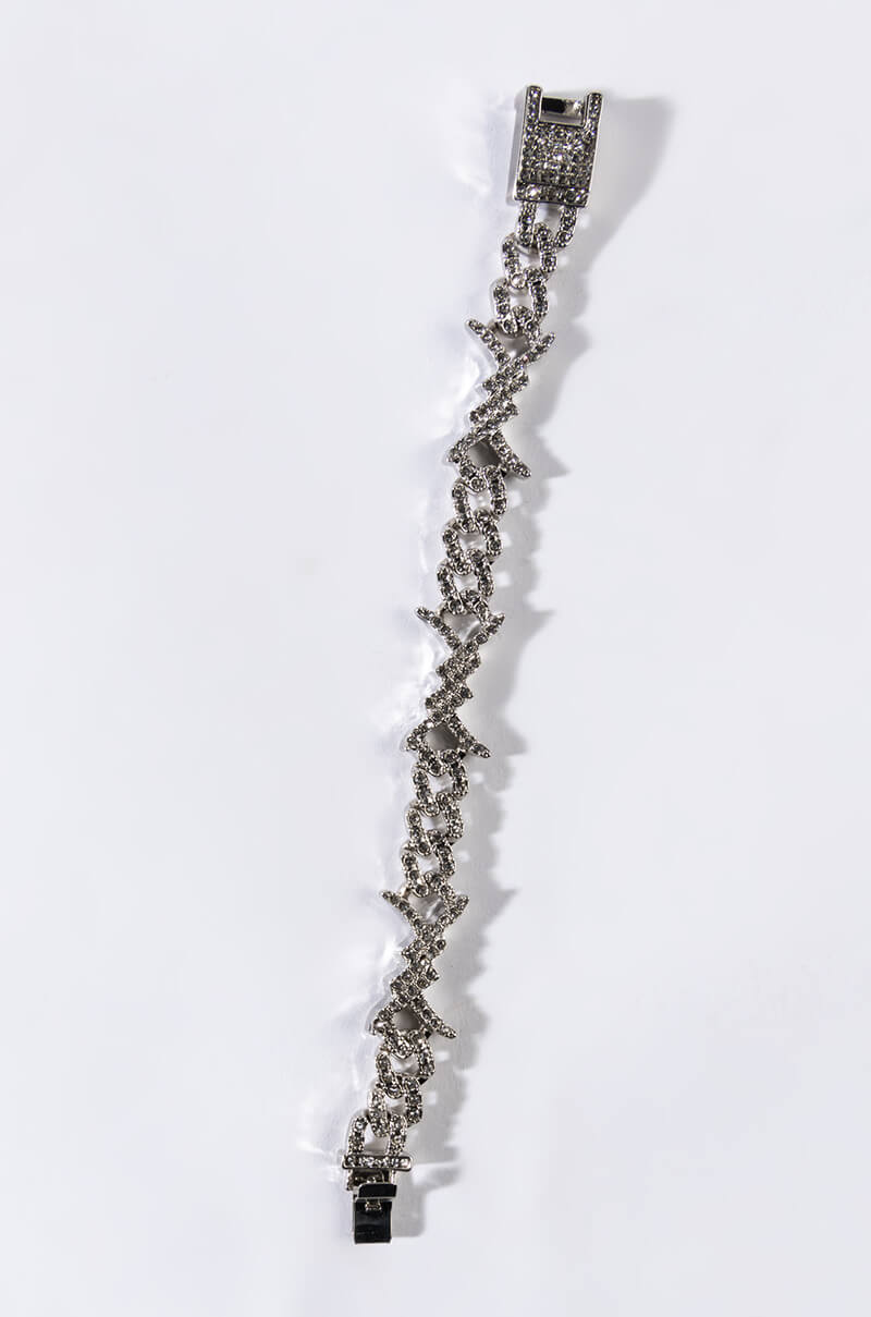 BLING BARBED WIRE BRACELET