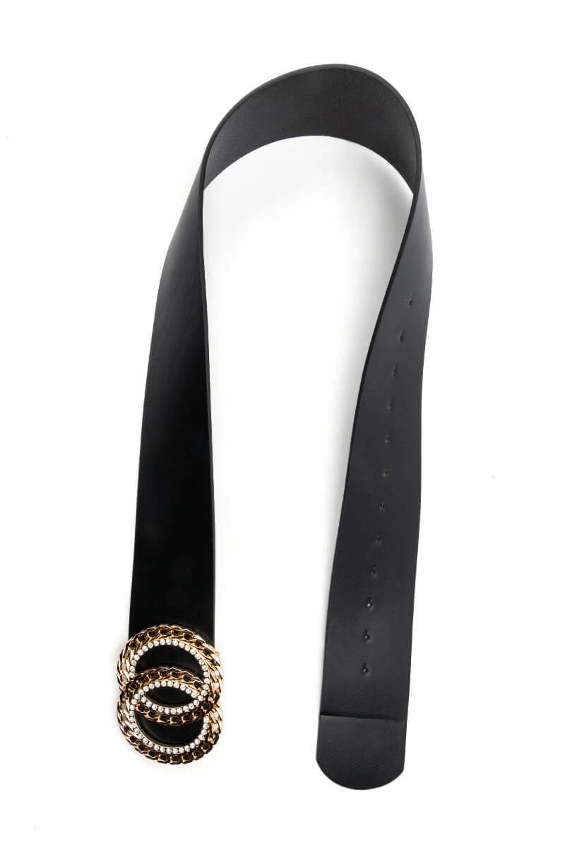 BLINGED OUT PU BELT