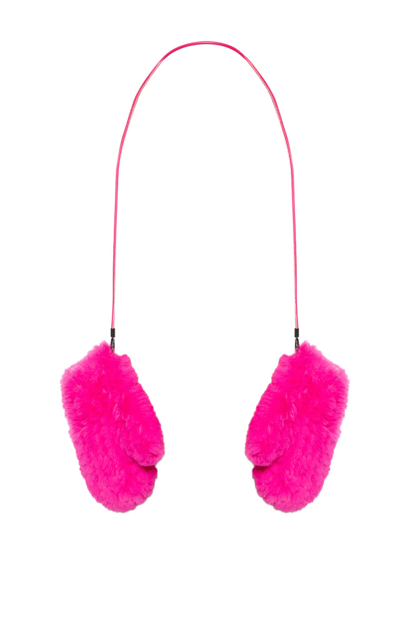 BURRR CORDED FUR GLOVES