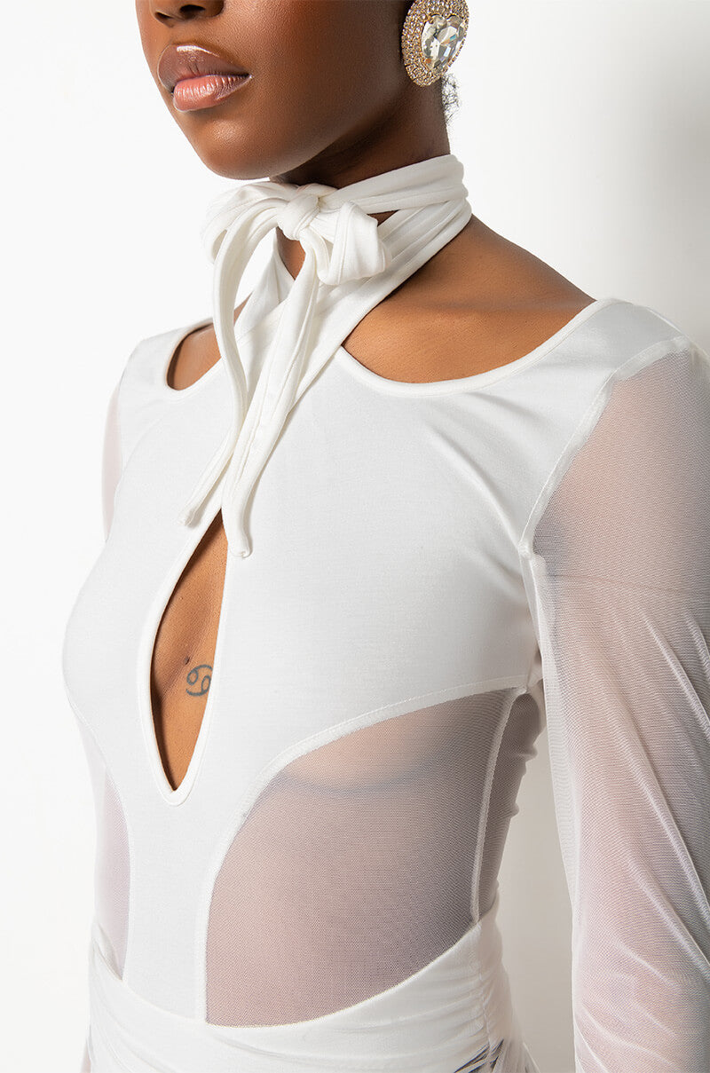 BY MY SIDE MIDI DRESS WITH CUT OUTS