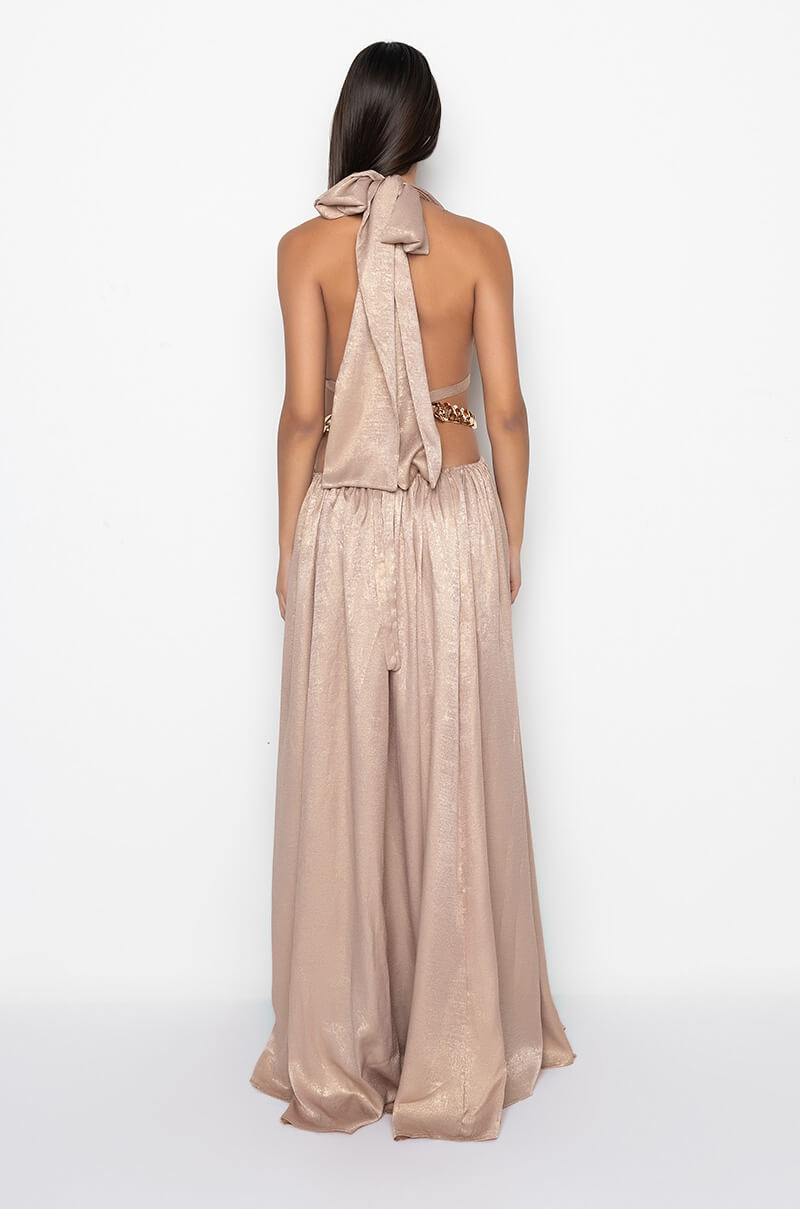 CALL IT WHAT YOU WANT MAXI DRESS WITH CHAINS TRIM