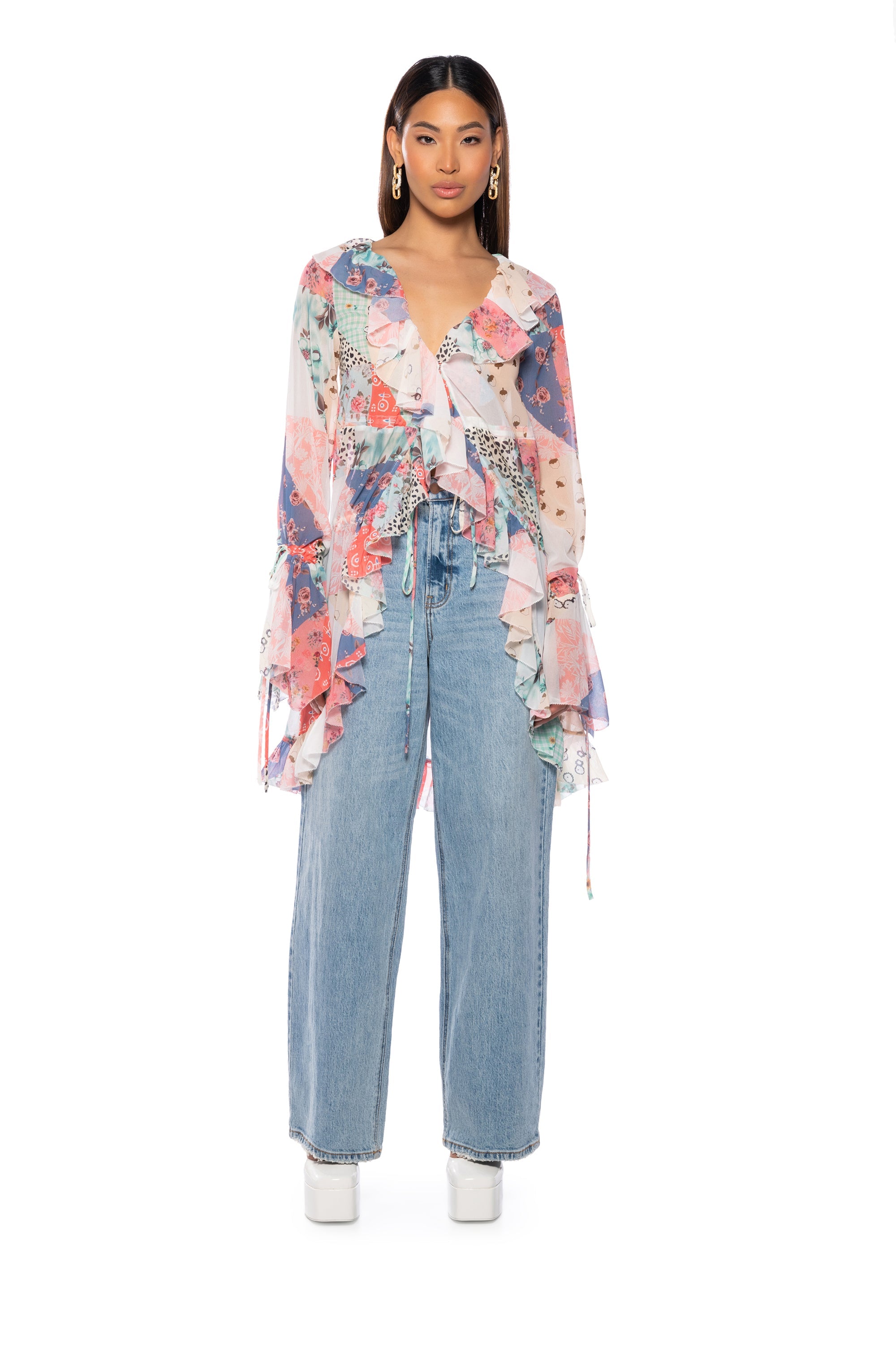 CAUGHT YOUR EYE LONG LENGTH BLOUSE
