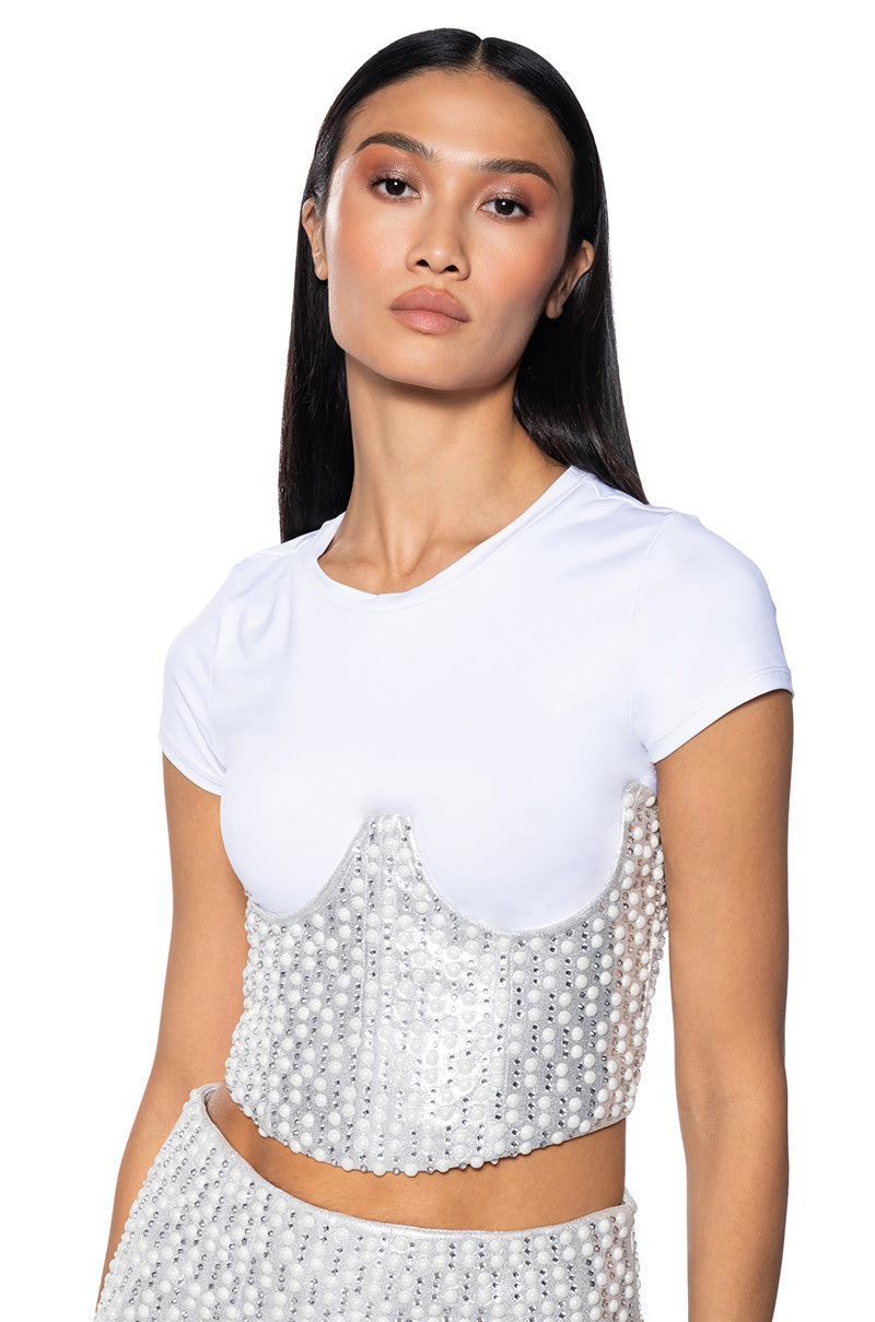 CELEBRATE ME EMBELLISHED CORSET