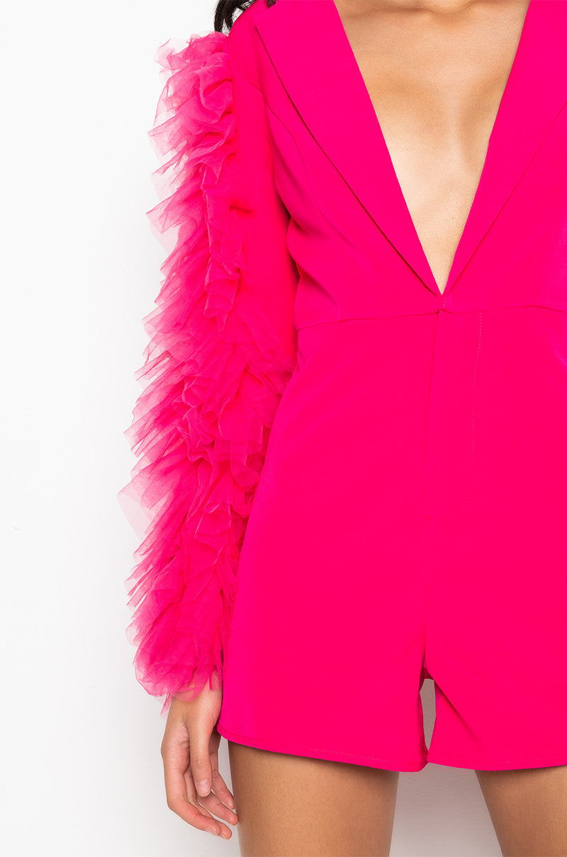 DO THINGS MY OWN WAY FASHION ROMPER DARK PINK