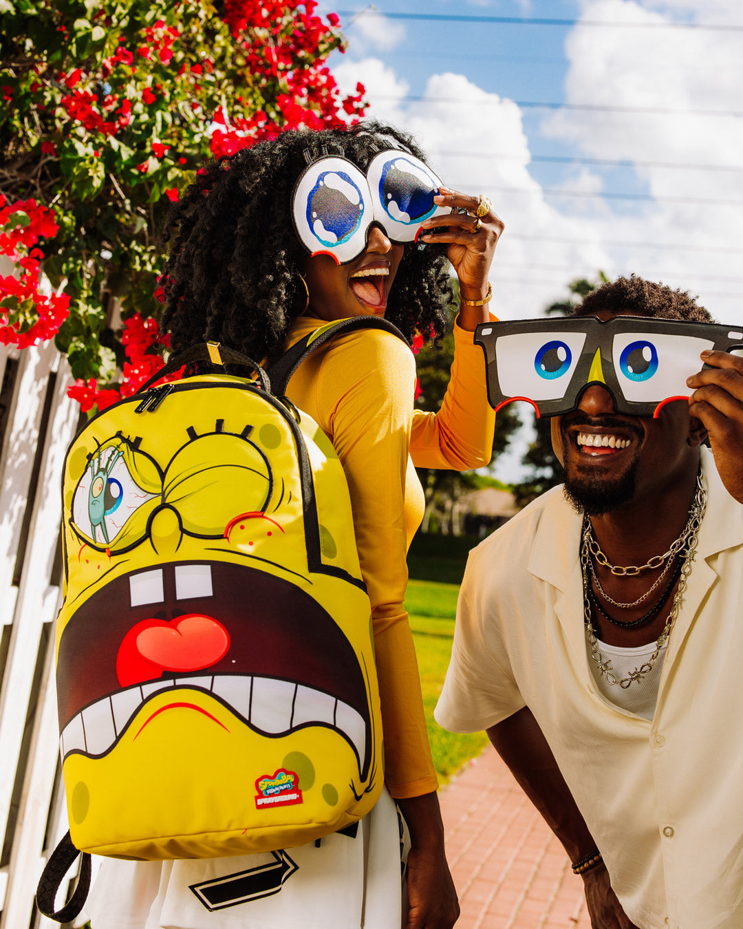SPONGEBOB EYE POP REMOVABLE EYES BACKPACK