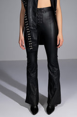 BONNIE FAUX LEATHER LACE UP PANT
