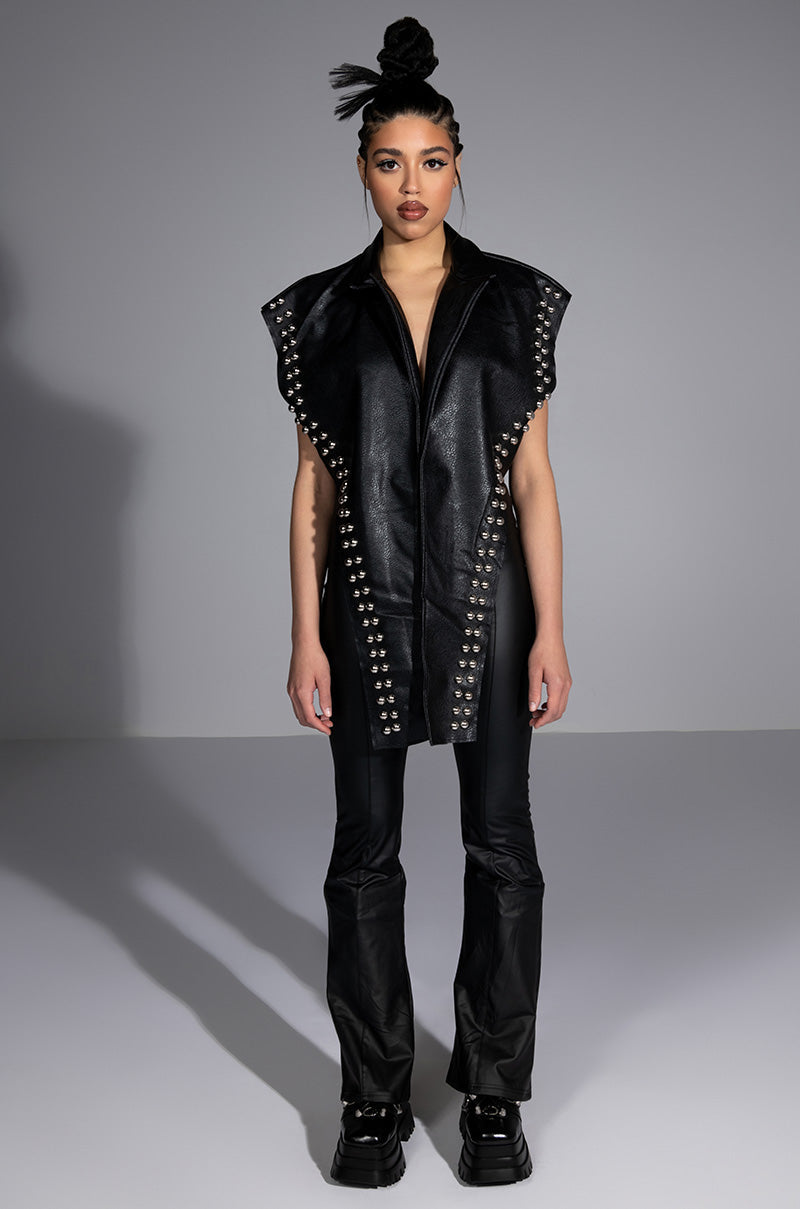 BONNIE FAUX LEATHER LACE UP PANT