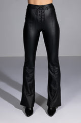 BONNIE FAUX LEATHER LACE UP PANT